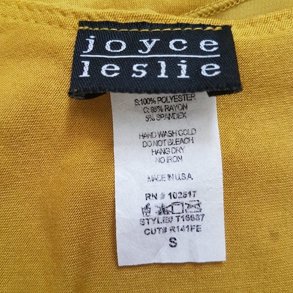 Joyce Leslie Mustard Yellow One Shoulder Top , S - Picture 5 of 5